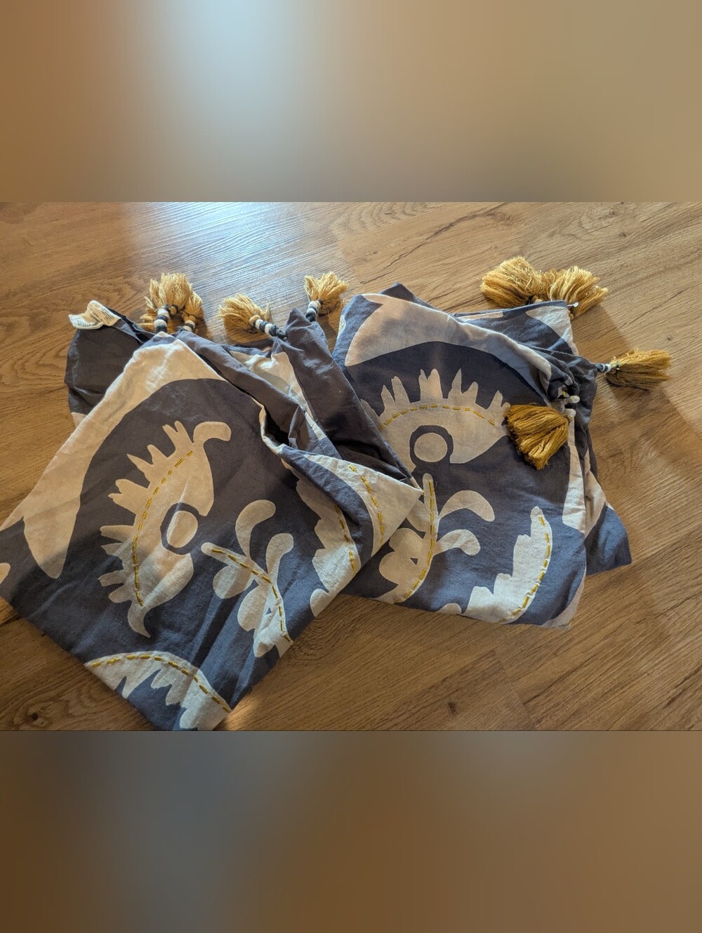Anthropologie Embroidered Euro Shams